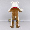 Custom Brown and White Bulldog Mascot Costume Adult Full Body Suit for School Events Custom Brown and White Bulldog Mascot Costume Adult Full Body Suit for School Events