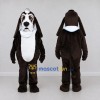 Custom Dark Brown and White Dog Doctor Mascot Costume Adult Full Body Suit for Community Events