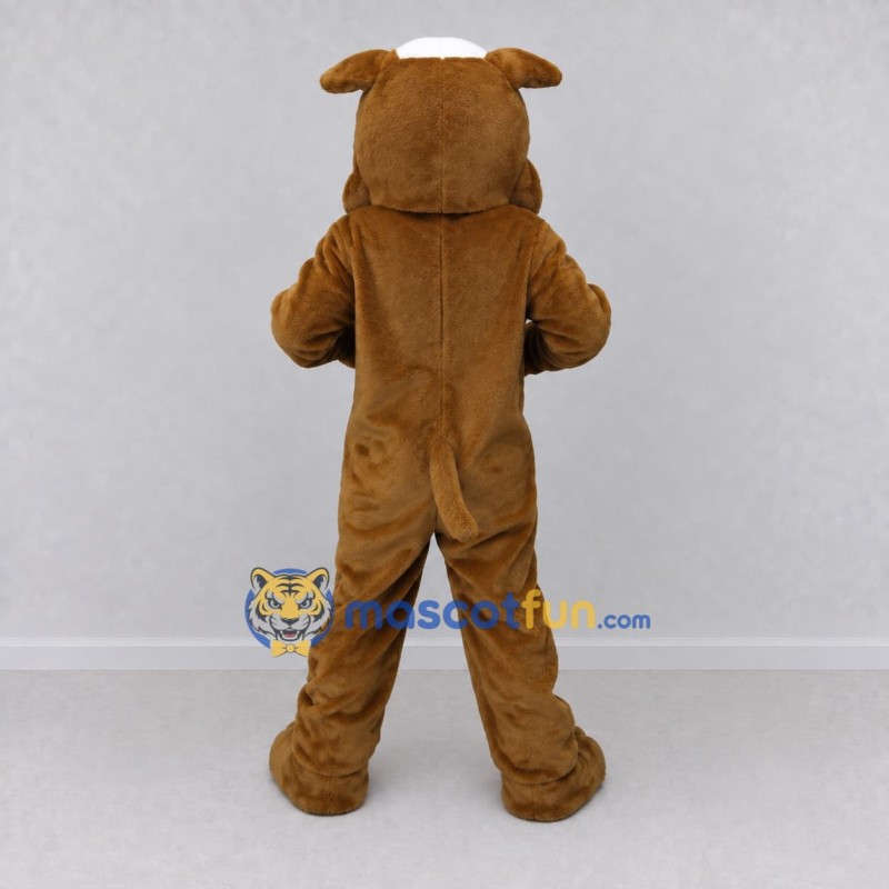 Custom Brown and White Bulldog Mascot Costume Adult Full Body Suit for Pet Events Custom Brown and White Bulldog Mascot Costume Adult Full Body Suit for Pet Events