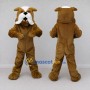 Custom Brown and White Bulldog Mascot Costume Adult Full Body Suit for Pet Events