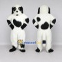 Custom White and Black Shaggy Dog Mascot Costume Adult Full Body Suit for Pet Events