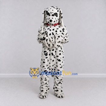 Custom White and Black Dalmatian Dog Mascot Costume Adult Full Body Suit for Pet Events Custom White and Black Dalmatian Dog Mascot Costume Adult Full Body Suit for Pet Events