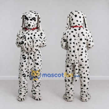 Custom White and Black Dalmatian Dog Mascot Costume Adult Full Body Suit for Pet Events