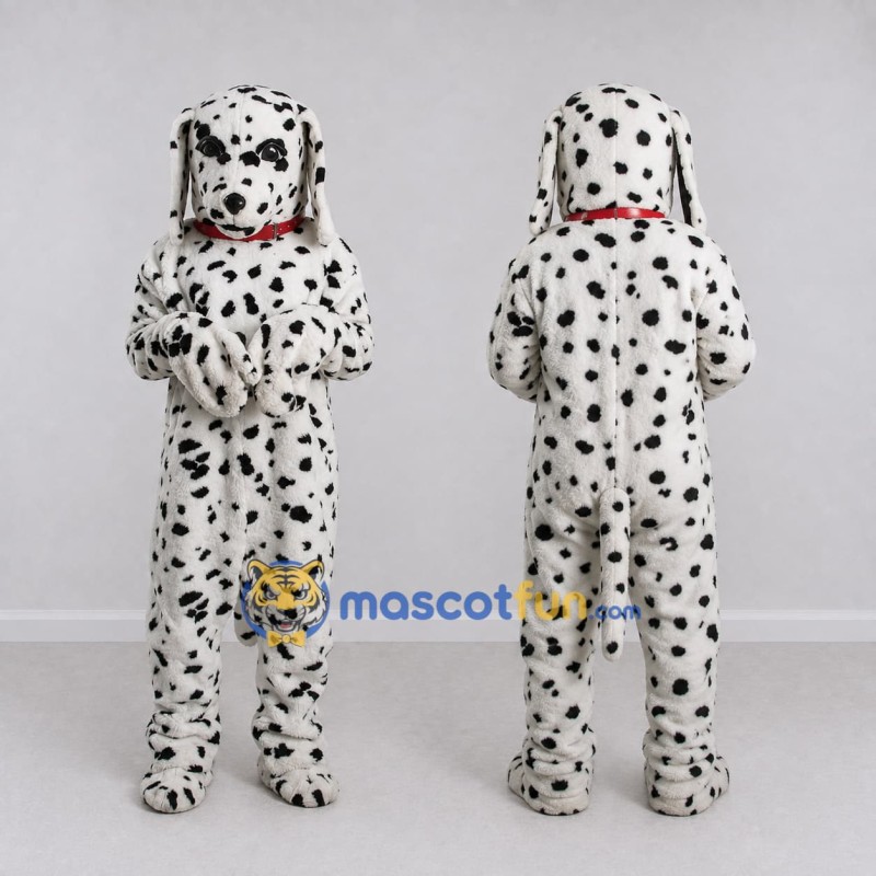 Custom White and Black Dalmatian Dog Mascot Costume Adult Full Body Suit for Pet Events Custom White and Black Dalmatian Dog Mascot Costume Adult Full Body Suit for Pet Events