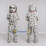 Custom White and Black Dalmatian Dog Mascot Costume Adult Full Body Suit for Pet Events
