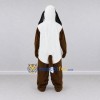 Custom Brown Black and White Dog Mascot Costume Adult Full Body Suit for Pet Events