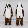 Custom Brown Black and White Dog Mascot Costume Adult Full Body Suit for Pet Events