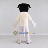 Custom Black and Cream Dog in Shirt Mascot Costume Adult Full Body Suit for School Events Custom Black and Cream Dog in Shirt Mascot Costume Adult Full Body Suit for School Events