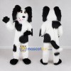 Custom White and Black Shaggy Dog Mascot Costume Adult Full Body Suit for Pet Events