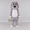 Custom Gray and White Dog Mascot Costume Adult Full Body Suit for Pet Events Custom Gray and White Dog Mascot Costume Adult Full Body Suit for Pet Events
