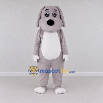 Custom Gray and White Dog Mascot Costume Adult Full Body Suit for Pet Events
