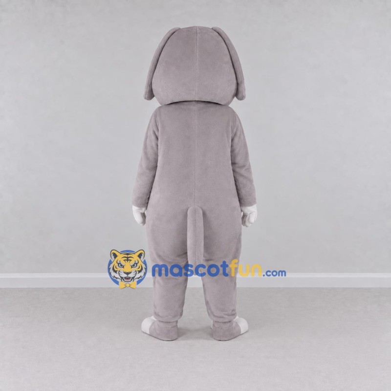 Custom Gray and White Dog Mascot Costume Adult Full Body Suit for Pet Events Custom Gray and White Dog Mascot Costume Adult Full Body Suit for Pet Events