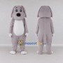 Custom Gray and White Dog Mascot Costume Adult Full Body Suit for Pet Events