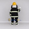 Custom Black White and Yellow Dalmatian Firefighter Mascot Costume Adult Full Body Suit for Community Events Custom Black White and Yellow Dalmatian Firefighter Mascot Costume Adult Full Body Suit for Community Events