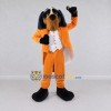 Custom Black Tan and Orange Dog in Tuxedo Mascot Costume Adult Full Body Suit for Themed Parties Custom Black Tan and Orange Dog in Tuxedo Mascot Costume Adult Full Body Suit for Themed Parties