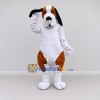 Custom Brown and White Dog Mascot Costume Adult Full Body Suit for Pet Events Custom Brown and White Dog Mascot Costume Adult Full Body Suit for Pet Events
