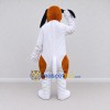Custom Brown and White Dog Mascot Costume Adult Full Body Suit for Pet Events Custom Brown and White Dog Mascot Costume Adult Full Body Suit for Pet Events