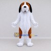 Custom Brown and White Dog Mascot Costume Adult Full Body Suit for Pet Events Custom Brown and White Dog Mascot Costume Adult Full Body Suit for Pet Events