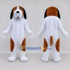 Custom Brown and White Dog Mascot Costume Adult Full Body Suit for Pet Events Custom Brown and White Dog Mascot Costume Adult Full Body Suit for Pet Events