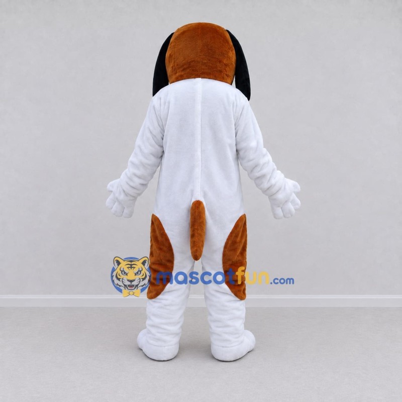 Custom Brown and White Dog Mascot Costume Adult Full Body Suit for Pet Events Custom Brown and White Dog Mascot Costume Adult Full Body Suit for Pet Events