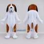 Custom Brown and White Dog Mascot Costume Adult Full Body Suit for Pet Events