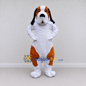 Custom Brown and White Dog Mascot Costume Adult Full Body Suit for Pet Events Custom Brown and White Dog Mascot Costume Adult Full Body Suit for Pet Events