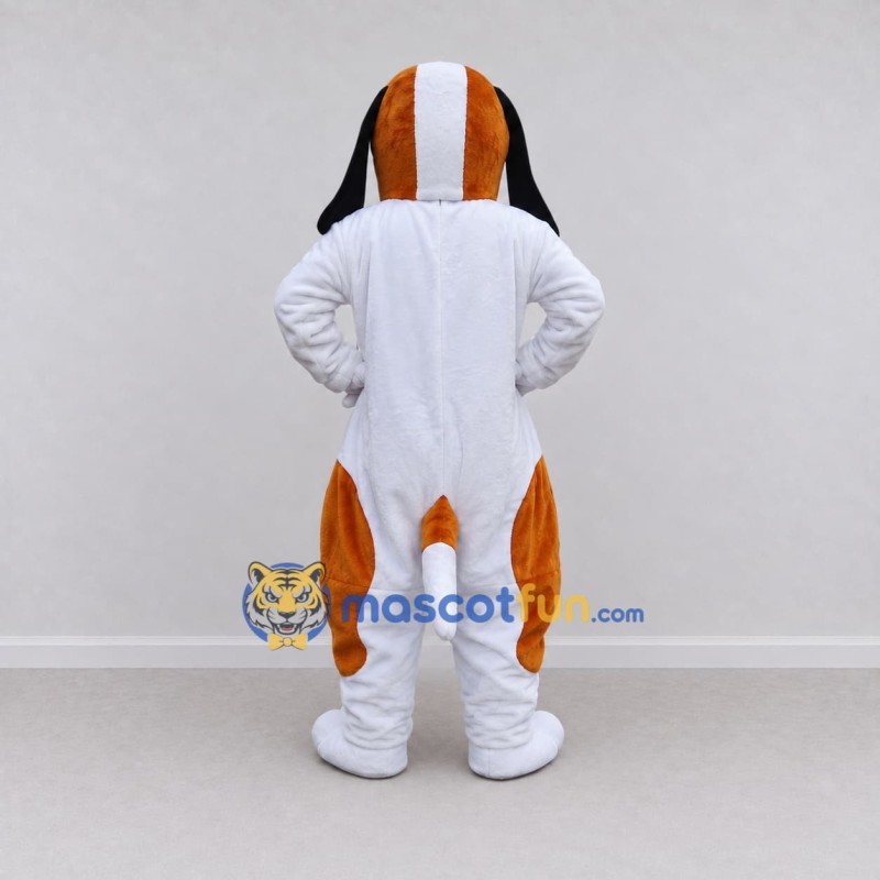 Custom Brown and White Dog Mascot Costume Adult Full Body Suit for Pet Events Custom Brown and White Dog Mascot Costume Adult Full Body Suit for Pet Events