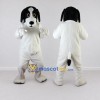 Custom White and Black Dog Mascot Costume Adult Full Body Suit for Pet Events Custom White and Black Dog Mascot Costume Adult Full Body Suit for Pet Events