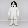 Custom White and Black Dog Mascot Costume Adult Full Body Suit for Pet Events Custom White and Black Dog Mascot Costume Adult Full Body Suit for Pet Events