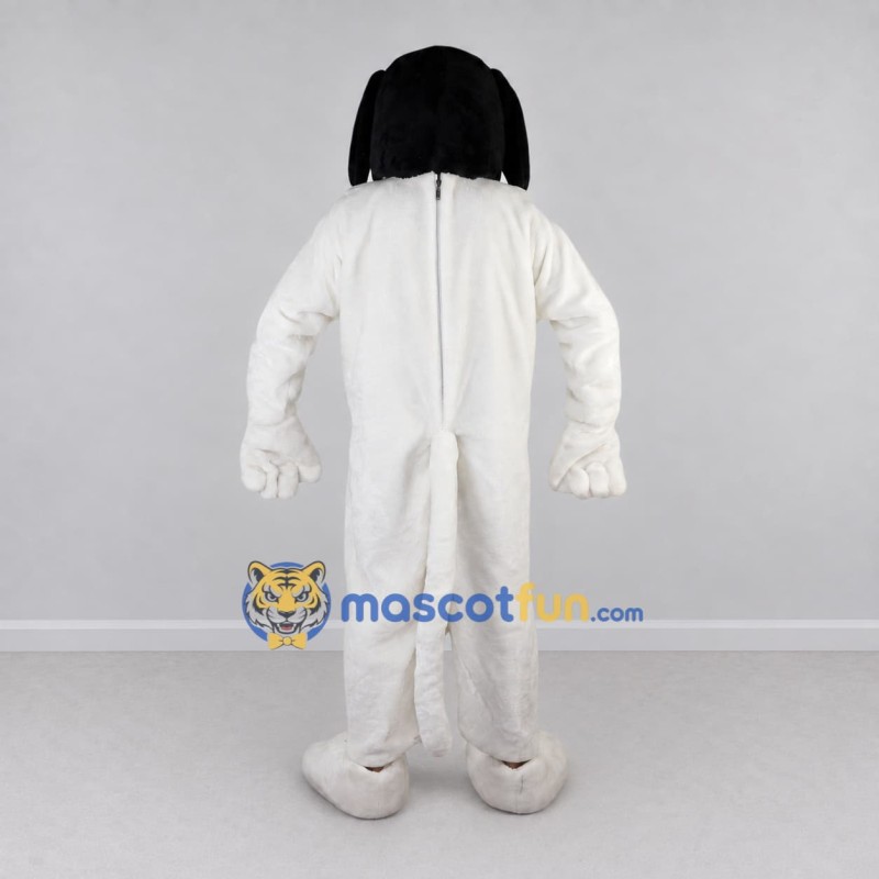 Custom White and Black Dog Mascot Costume Adult Full Body Suit for Pet Events Custom White and Black Dog Mascot Costume Adult Full Body Suit for Pet Events