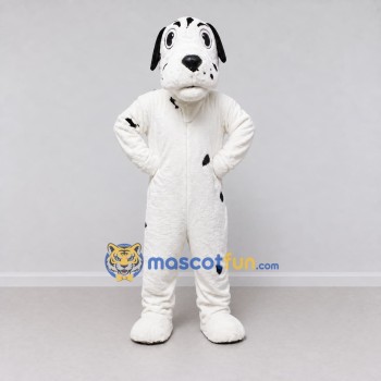 Custom White and Black Dalmatian Dog Mascot Costume Adult Full Body Suit for Pet Events Custom White and Black Dalmatian Dog Mascot Costume Adult Full Body Suit for Pet Events