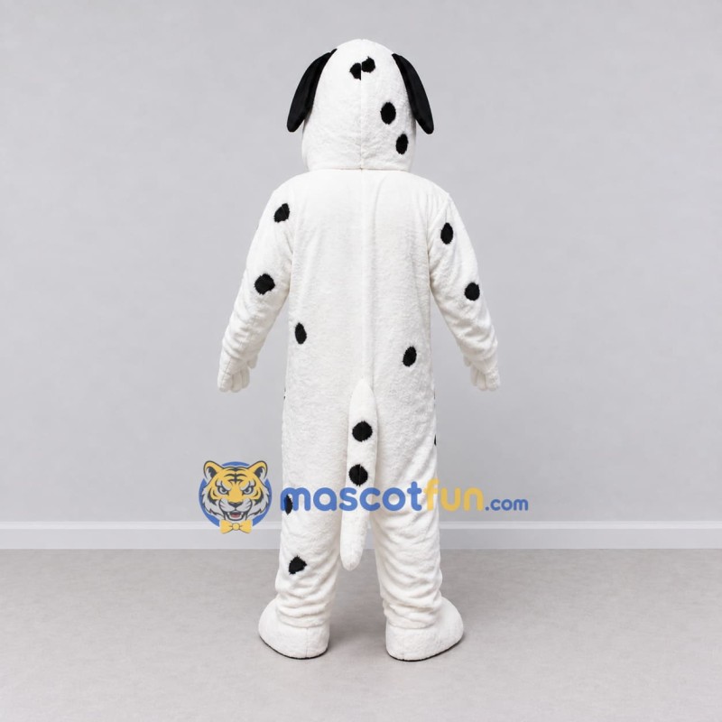 Custom White and Black Dalmatian Dog Mascot Costume Adult Full Body Suit for Pet Events Custom White and Black Dalmatian Dog Mascot Costume Adult Full Body Suit for Pet Events