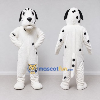 Custom White and Black Dalmatian Dog Mascot Costume Adult Full Body Suit for Pet Events