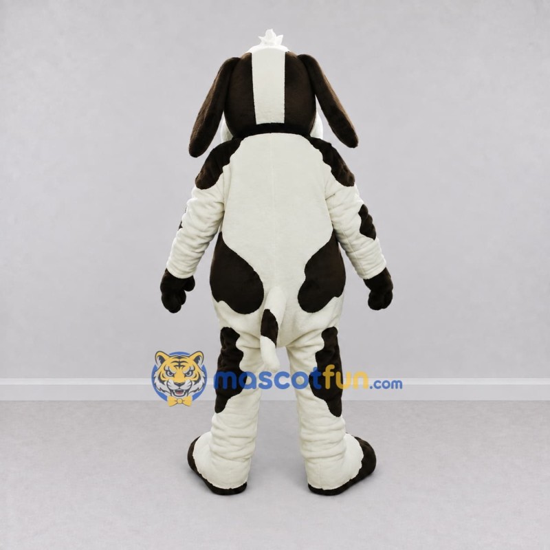 Custom White and Black Dog Mascot Costume Adult Full Body Suit for Pet Events Custom White and Black Dog Mascot Costume Adult Full Body Suit for Pet Events
