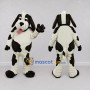 Custom White and Black Dog Mascot Costume Adult Full Body Suit for Pet Events