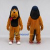 Custom Brown Black and Blue Dog in Cap Mascot Costume Adult Full Body Suit for School Events Custom Brown Black and Blue Dog in Cap Mascot Costume Adult Full Body Suit for School Events