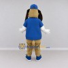 Custom Tan and Blue Dog in Cap and T Shirt Mascot Costume Adult Full Body Suit for School Events Custom Tan and Blue Dog in Cap and T Shirt Mascot Costume Adult Full Body Suit for School Events
