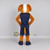 Custom Brown and Navy Blue Dog in Sportswear Mascot Costume Adult Full Body Suit for Sports Events Custom Brown and Navy Blue Dog in Sportswear Mascot Costume Adult Full Body Suit for Sports Events
