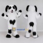 Custom White and Black Shaggy Dog Mascot Costume Adult Full Body Suit for Pet Events