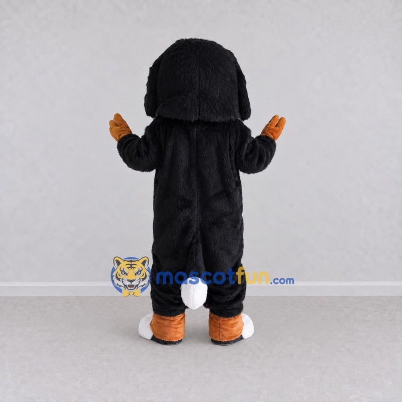 Custom Black Brown and White Bernese Mountain Dog Mascot Costume Adult Full Body Suit for Pet Events Custom Black Brown and White Bernese Mountain Dog Mascot Costume Adult Full Body Suit for Pet Events