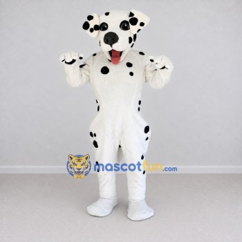 Custom White and Black Dalmatian Dog Mascot Costume Adult Full Body Suit for Pet Events Custom White and Black Dalmatian Dog Mascot Costume Adult Full Body Suit for Pet Events