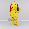 Custom Yellow Red and Purple Spotted Dog Mascot Costume Adult Full Body Suit for School Events Custom Yellow Red and Purple Spotted Dog Mascot Costume Adult Full Body Suit for School Events