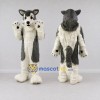 Custom Gray and White Husky Dog Mascot Costume Adult Full Body Suit for Pet Events Custom Gray and White Husky Dog Mascot Costume Adult Full Body Suit for Pet Events