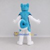 Custom Blue and White Canine Character Mascot Costume Adult Full Body Suit for School Events