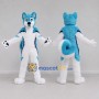 Custom Blue and White Canine Character Mascot Costume Adult Full Body Suit for School Events