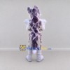 Custom Purple and White Canine Character Mascot Costume Adult Full Body Suit for School Events Custom Purple and White Canine Character Mascot Costume Adult Full Body Suit for School Events