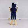 Custom Navy Blue and Cream Canine Character Mascot Costume Adult Full Body Suit for School Events Custom Navy Blue and Cream Canine Character Mascot Costume Adult Full Body Suit for School Events