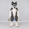 Custom Gray and White Husky Dog Mascot Costume Adult Full Body Suit for Pet Events Custom Gray and White Husky Dog Mascot Costume Adult Full Body Suit for Pet Events