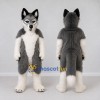 Custom Gray and White Husky Dog Mascot Costume Adult Full Body Suit for Pet Events Custom Gray and White Husky Dog Mascot Costume Adult Full Body Suit for Pet Events