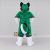 Custom Green and White Canine Character Mascot Costume Adult Full Body Suit for School Events Custom Green and White Canine Character Mascot Costume Adult Full Body Suit for School Events